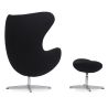 Egg Design fauteuil met voetenbankje - Stoffen bekleding - Brave image 7