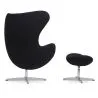 Egg Design fauteuil met voetenbankje - Stoffen bekleding - Brave image 7