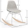 Schommelstoel Modern Stof Bekleed voor Volwassenen - Stalen en Houten Poten - Skögur image 7