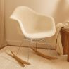 Schommelstoel Bouclé met Armleuningen – Scandinavisch Ontwerp met Staal en Hout - Nordika image 7