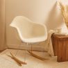 Schommelstoel Bouclé met Armleuningen – Scandinavisch Ontwerp met Staal en Hout - Nordika image 7