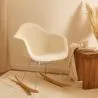 Schommelstoel Bouclé met Armleuningen – Scandinavisch Ontwerp met Staal en Hout - Nordika image 7