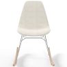Schommelstoel Minimalistisch Bouclé – Nordic Stijl met Houten en Stalen Onderstel - Skögur image 7