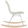 Schommelstoel Minimalistisch Bouclé – Nordic Stijl met Houten en Stalen Onderstel - Skögur image 7