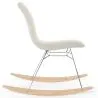 Schommelstoel Minimalistisch Bouclé – Nordic Stijl met Houten en Stalen Onderstel - Skögur image 7
