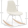 Schommelstoel Minimalistisch Bouclé – Nordic Stijl met Houten en Stalen Onderstel - Skögur image 7