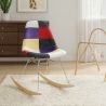 Schommelstoel Modern Patchwork – Nordic Stijl met Houten en Stalen Poten - Skögur image 7
