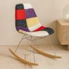 Schommelstoel Modern Patchwork – Nordic Stijl met Houten en Stalen Poten - Skögur image 7