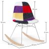 Schommelstoel Modern Patchwork – Nordic Stijl met Houten en Stalen Poten - Skögur image 7
