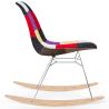 Schommelstoel Modern Patchwork – Nordic Stijl met Houten en Stalen Poten - Skögur image 7