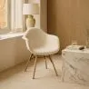 Stoel met armleuningen - Bekleed bouclé - Scandinavisch - Eetkamer, kantoor of wachtruimte - Nordika image 7