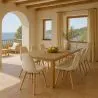 Eetkamerstoel Scandinavisch gestoffeerd in bouclé – Eetkamer of bureau - Skögur image 7