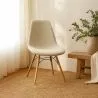 Eetkamerstoel Scandinavisch gestoffeerd in bouclé – Eetkamer of bureau - Skögur image 7