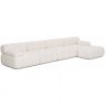 Modulaire Bank Chaise Longue Bekleed met Bouclé Stof - 4/5 zitplaatsen - Bianca image 7
