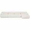 Modulaire Bank Chaise Longue Bekleed met Bouclé Stof - 4/5 zitplaatsen - Bianca image 7