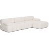 Modulaire bank chaise longue gestoffeerd in bouclé stof - 3/4-zits - Bianca image 7