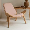 Design fauteuil - Scandinavische fauteuil - Stoffen bekleding - Perzik - Lucy image 7