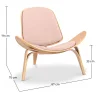 Design fauteuil - Scandinavische fauteuil - Stoffen bekleding - Perzik - Lucy image 7