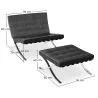 Design Fauteuil met Voetsteun - Bekleed in Leder - Town image 7