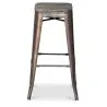 Industriële Ontwerp Barkruk - Hout & Staal - 76cm - Stylix image 7