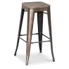 Industriële Ontwerp Barkruk - Hout & Staal - 76cm - Stylix image 7