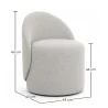 Kruk Laag Rond – Beklede Zitting met Rugleuning – Yaby image 7