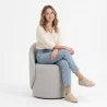 Kruk Laag Rond – Beklede Zitting met Rugleuning – Yaby image 7