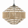 Hanglamp - Natuurlijke Touw en Zwart Metalen Frame - Lapor image 7