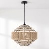 Hanglamp - Natuurlijke Touw en Zwart Metalen Frame - Lapor image 7