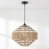 Hanglamp - Natuurlijke Touw en Zwart Metalen Frame - Lapor image 7