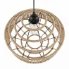 Hanglamp - Natuurlijke Touw en Zwart Metalen Frame - Lapor image 7