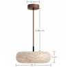 Plafondhanglamp – Hout & Travertin – Marguerite image 7