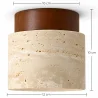Plafondlamp – Opbouw – Hout & Travertin – Léonie image 7