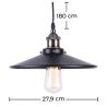Plafondlamp - Hanglamp - Industrieel ontwerp - Jhon image 7