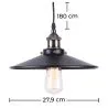 Plafondlamp - Hanglamp - Industrieel ontwerp - Jhon image 7
