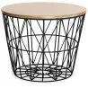 Ronde Bijzettafel - Industrieel Ontwerp - Hout & Metaal - Basker image 7