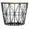 Ronde Bijzettafel - Industrieel Ontwerp - Hout & Metaal - Basker image 7
