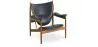 Design Fauteuil met Armleggers - Hout en Leder - Kapitein image 7