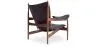 Design Fauteuil met Armleggers - Hout en Leder - Kapitein image 7