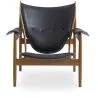 Design Fauteuil met Armleggers - Hout en Leder - Kapitein image 7