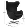 Fauteuil met armleggers - Leren bekleding - Egg Design - Brave - Eny image 7