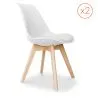 Set van 2 Denisse stoelen in Scandinavisch design met kussen - Mat image 7