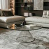 Salontafel Rond Glas en Metaal – Moderne Woonkamer Tafel – Barrel image 7