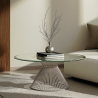 Salontafel Rond Glas en Metaal – Moderne Woonkamer Tafel – Barrel image 7