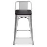 Barkruk met rugleuning - Hout & Staal - 60 cm - Stylix image 7