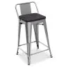Barkruk met rugleuning - Hout & Staal - 60 cm - Stylix image 7