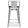 Barkruk met rugleuning - Hout & Staal - 60 cm - Stylix image 7