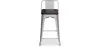 Barkruk met rugleuning - Hout & Staal - 60 cm - Stylix image 7
