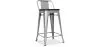 Barkruk met rugleuning - Hout & Staal - 60 cm - Stylix image 7