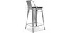 Barkruk met rugleuning - Hout & Staal - 60 cm - Stylix image 7